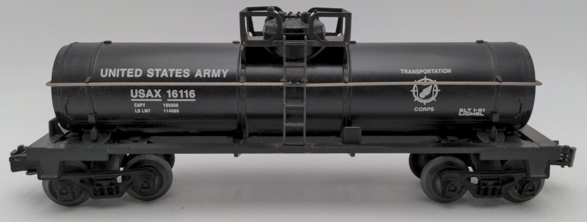 Lionel 6-16116 O Gauge U.S. Army Transportation Corps Single Dome Tank Car EX