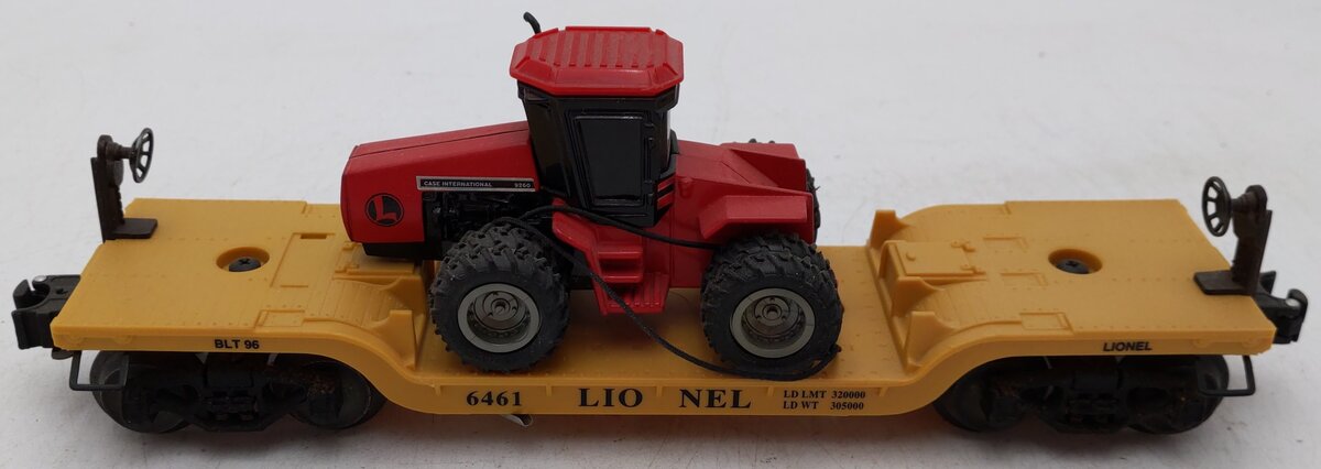 Lionel 6-16957 O Gauge Depressed-Center Flatcar with ERTL Case 4WD Loader #6461 EX