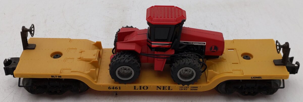 Lionel 6-16957 O Gauge Depressed-Center Flatcar with ERTL Case 4WD Loader #6461 EX
