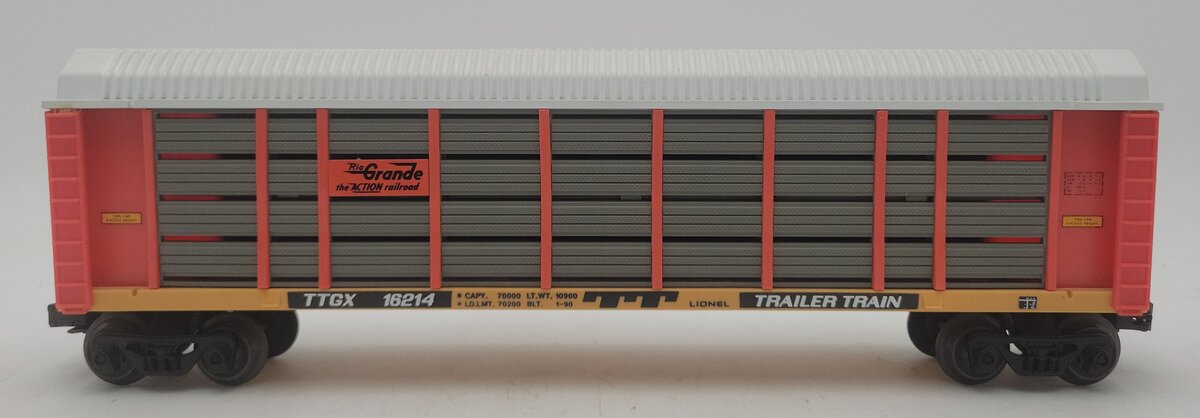Lionel 6-16214 O Gauge Denver & Rio Grande Two Tier Auto Carrier EX/Box