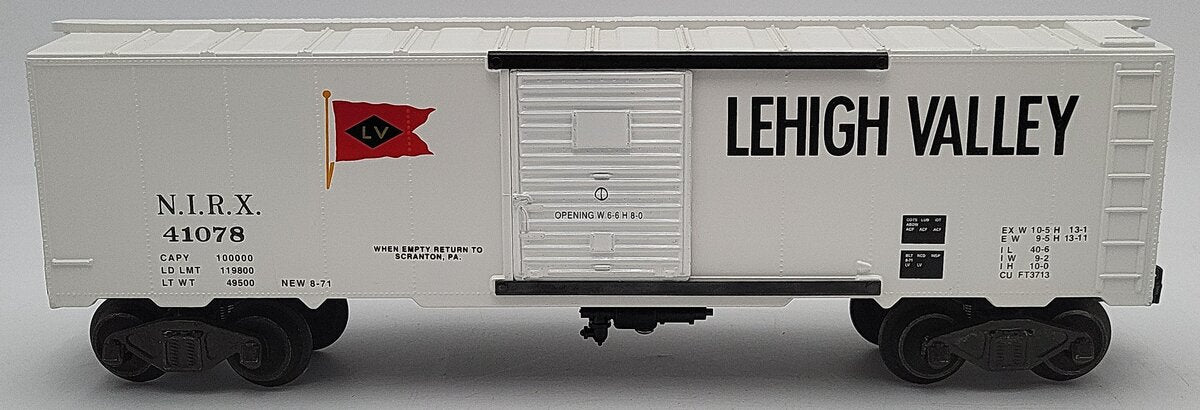 Williams O Gauge 20 Lehigh Valley Boxcar #41078 LN