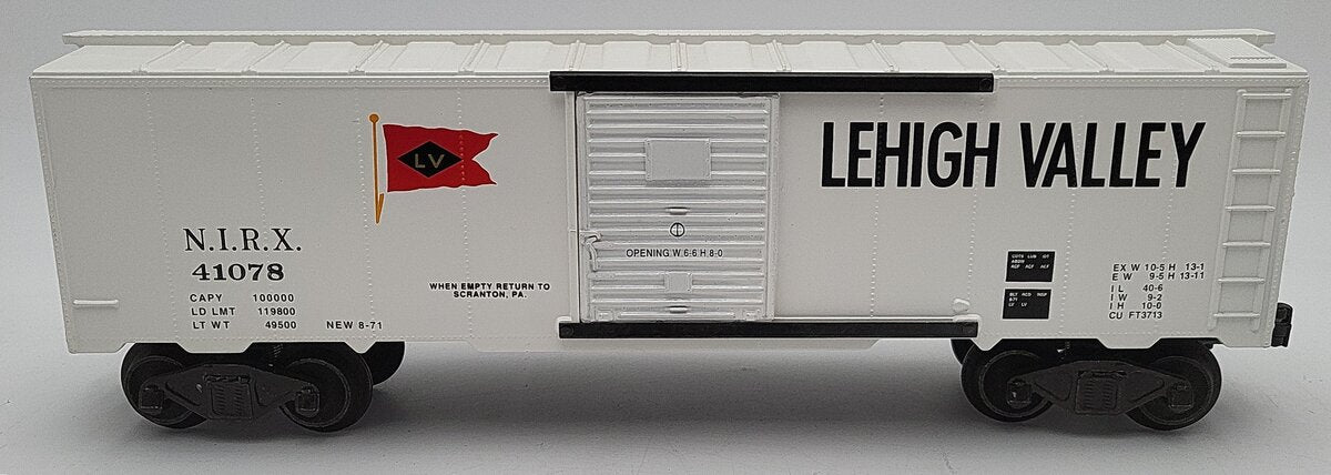 Williams O Gauge 20 Lehigh Valley Boxcar #41078 LN