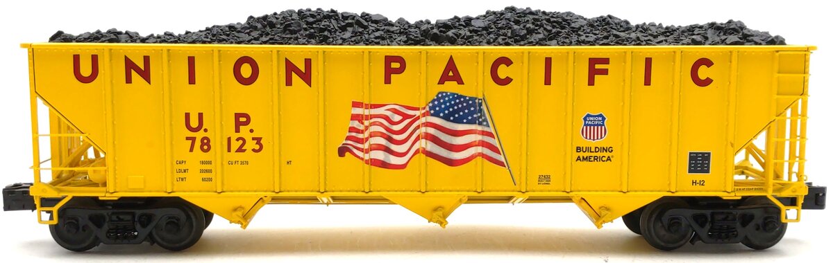 Lionel 6-27432 O Gauge Union Pacific 3-Bay Open Hopper #78123 LN