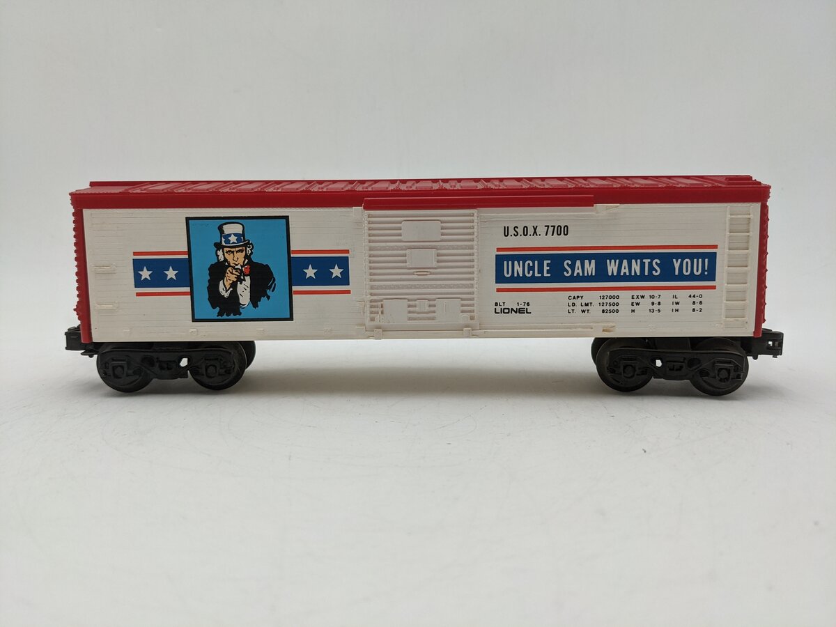 Lionel 6-7700 O Gauge Uncle Sam Boxcar EX