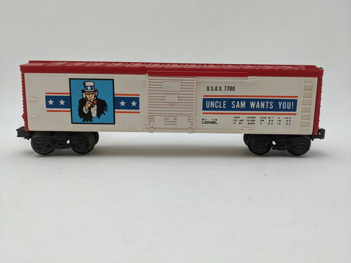 Lionel 6-7700 O Gauge Uncle Sam Boxcar EX