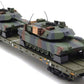 MTH 20-95346 O U.S. Army 60' Flat Car with 2 M1a Abrams Tanks #40102 EX/Box