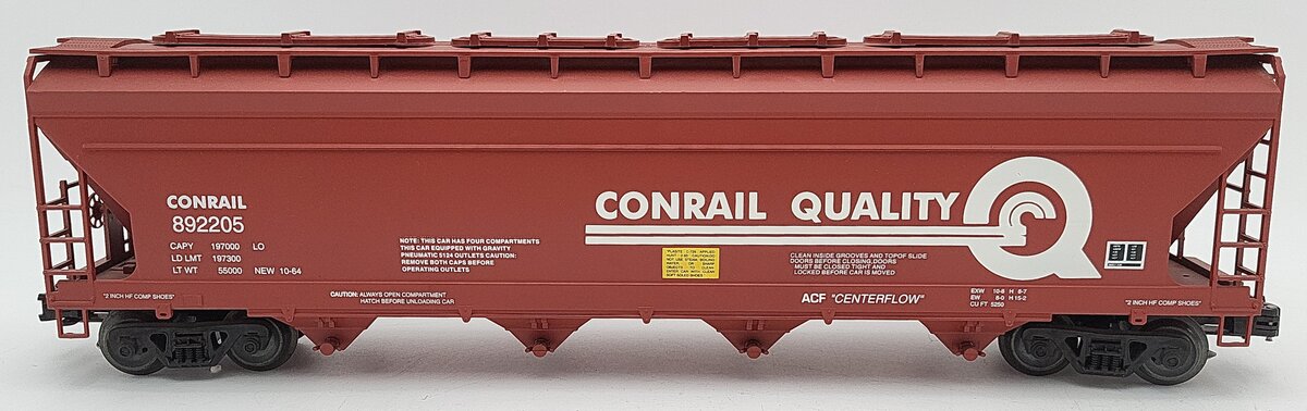 Weaver O Gauge Conrail Centerflow 4-Bay Hopper #892205 VG