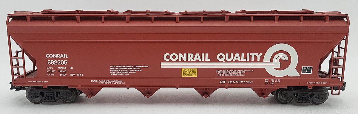 Weaver O Gauge Conrail Centerflow 4-Bay Hopper #892205 VG