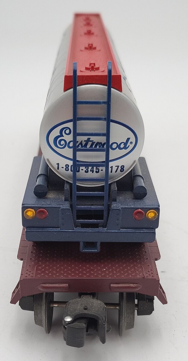 Lionel 6-52083 O Gauge Pennsylvania Flatcar w/ Eastwood Chemicals Tanker EX