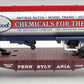 Lionel 6-52083 O Gauge Pennsylvania Flatcar w/ Eastwood Chemicals Tanker EX