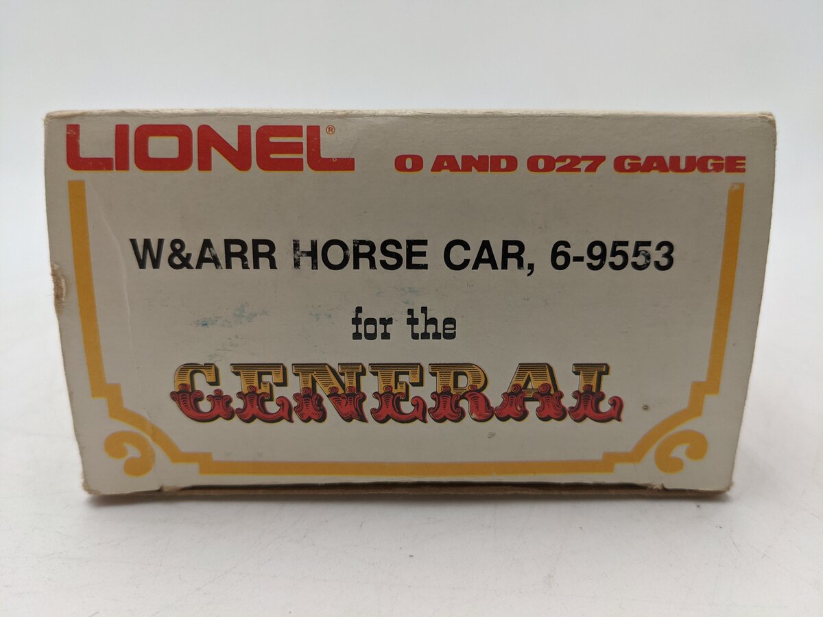 Lionel 6-9553 O Gauge Western & Atlantic Horse Car EX/Box