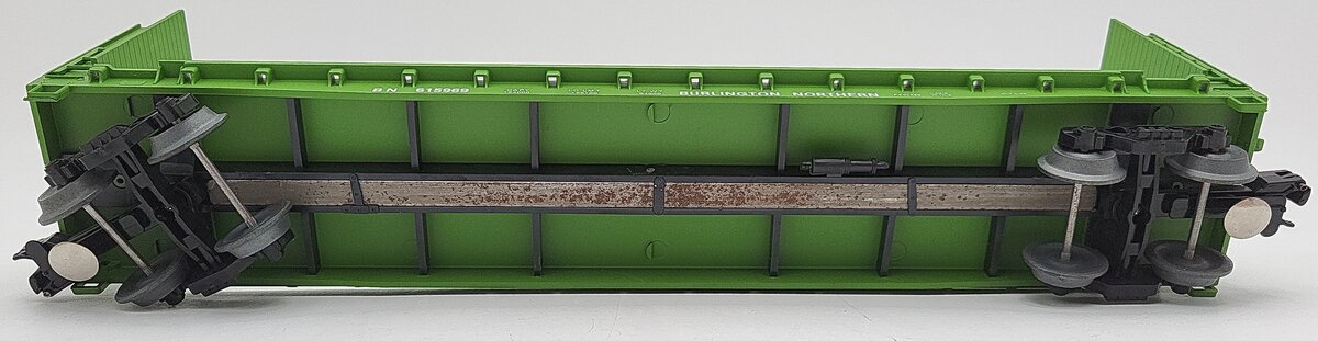 Weaver 615969 O Scale Burlington Northern 50' Bulkhead Flatcar EX