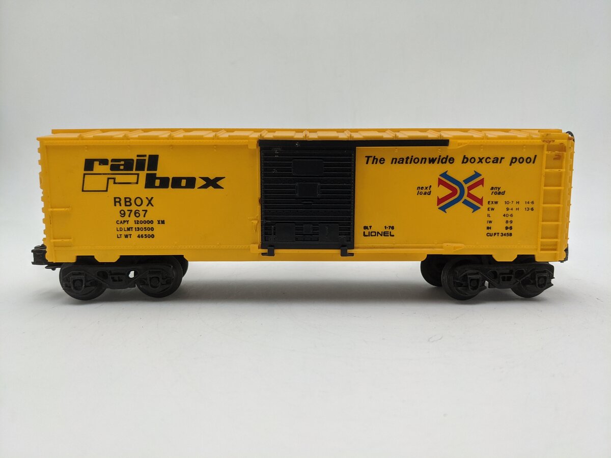 Lionel 6-9767 O Gauge Rail Box Boxcar EX