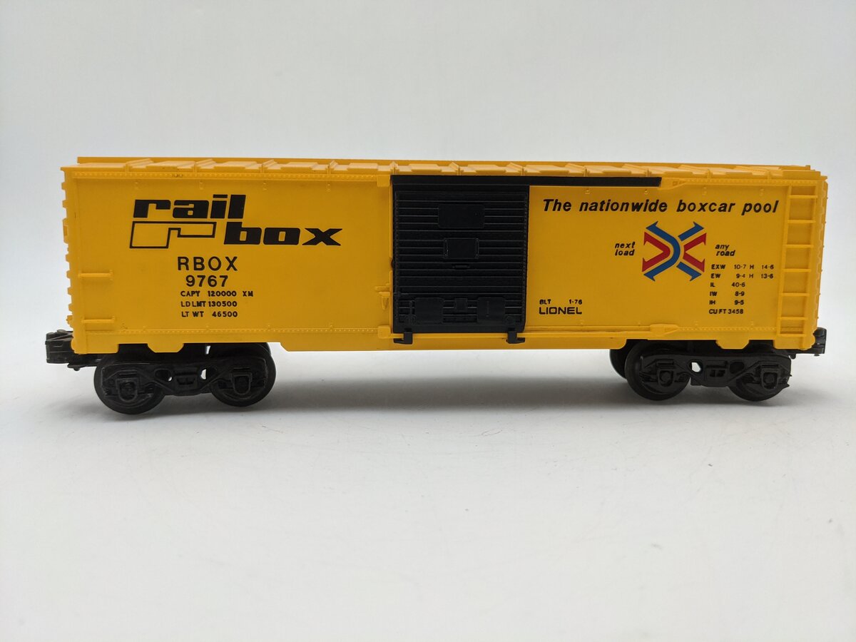 Lionel 6-9767 O Gauge Rail Box Boxcar EX