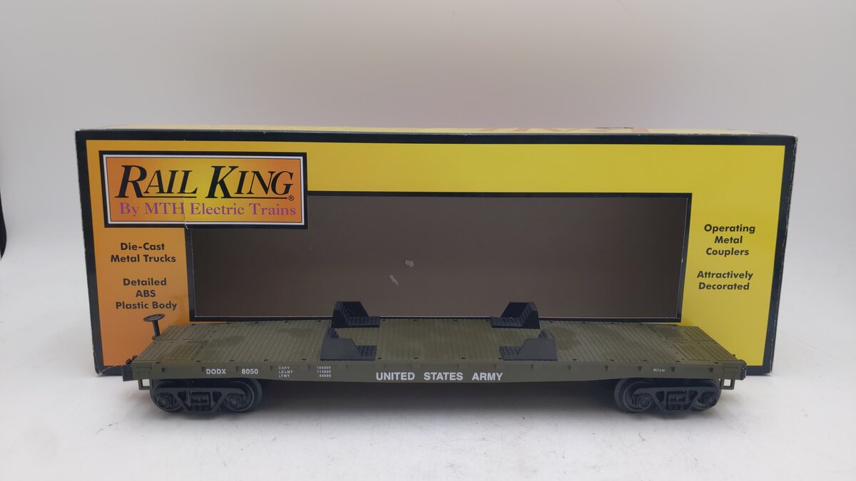 MTH 30-76770 O U.S. Army Flatcar #8050 EX/Box