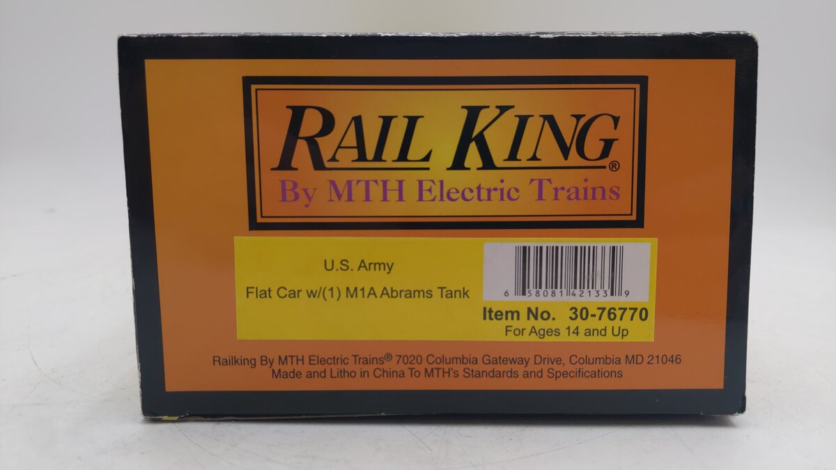 MTH 30-76770 O U.S. Army Flatcar #8050 EX/Box