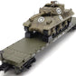MTH 30-76745 U.S. Army RailKing Flat Car #4250 with Wolverine Tank EX