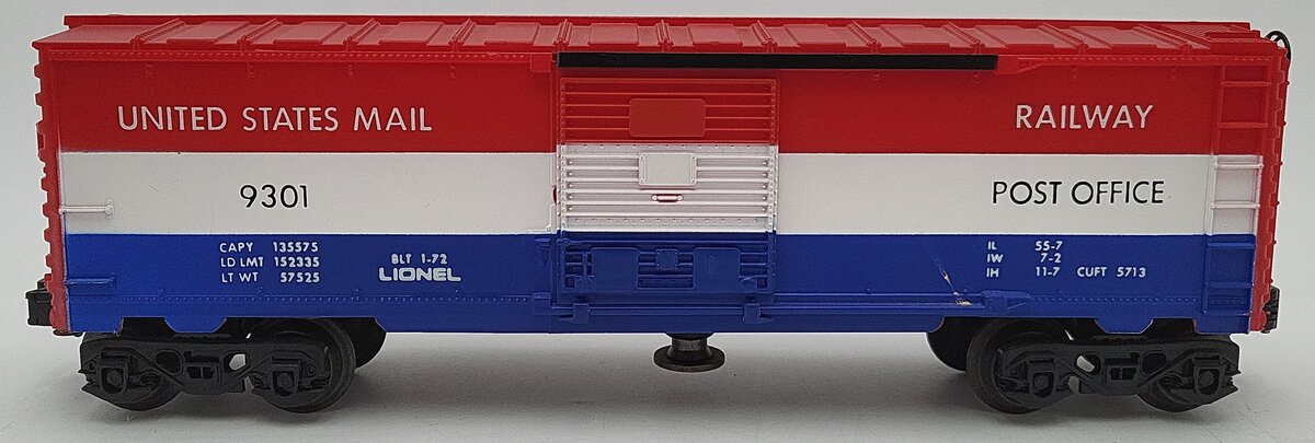 Lionel 6-9301 O Gauge US Mail Operating Boxcar #9301 VG