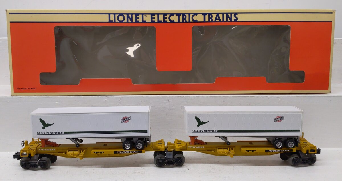 Lionel 6-52042 O BN TTUX Flatcar with Trailer EX/Box