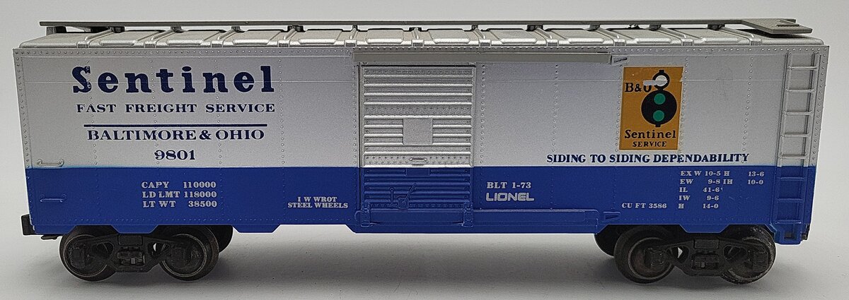 Lionel 6-9801 O Gauge Baltimore & Ohio Sentinel Box Car EX