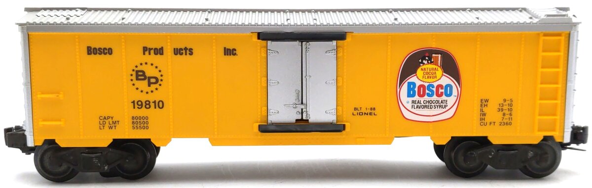 Lionel 6-19810 Bosco Operating Milk Car (Car Only) LN