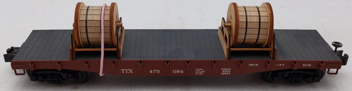 Weaver MSHIP10LD O Gauge TTX Fish Belly Flatcar #475084 (3-Rail) EX