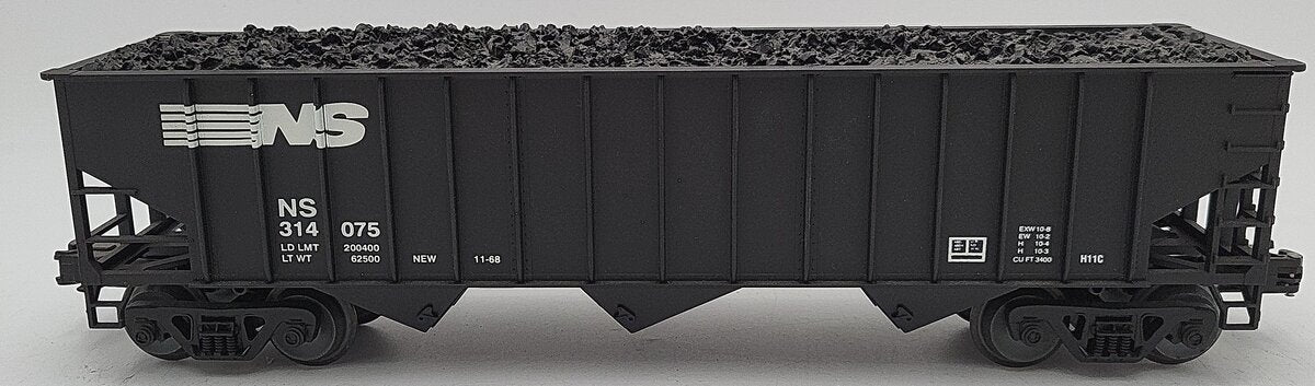 Weaver O Gauge Norfolk Southern Coal Hopper Car w/ Load #314075 EX