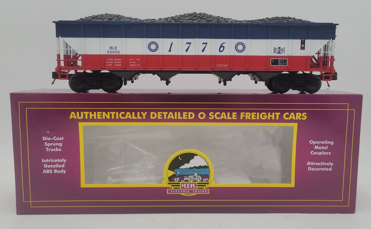 MTH 20-97909 O Bessemer & Lake Erie Hopper w/ Coal Load #1776 EX/Box