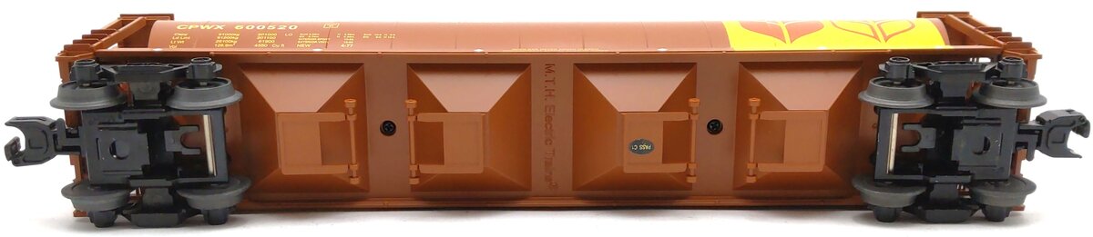 MTH 30-75586 O Canadian Wheat 4-Bay Cylindrical Covered Hopper #600520 LN