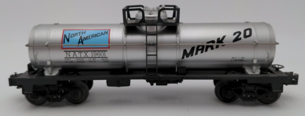Lionel 6-19601 O Gauge North American Single Dome Tank Car #19601 EX