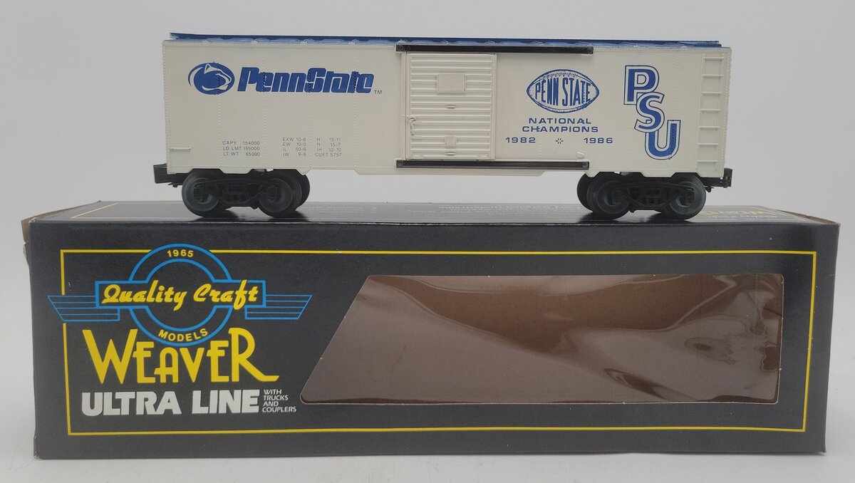 Weaver O Gauge Penn State Steel Sided Boxcar (3-Rail) EX/Box