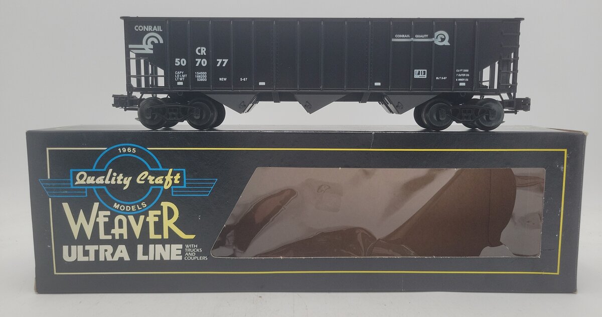 Weaver 507077 O Gauge Conrail Quality Coal Hopper (3-Rail) VG/Box