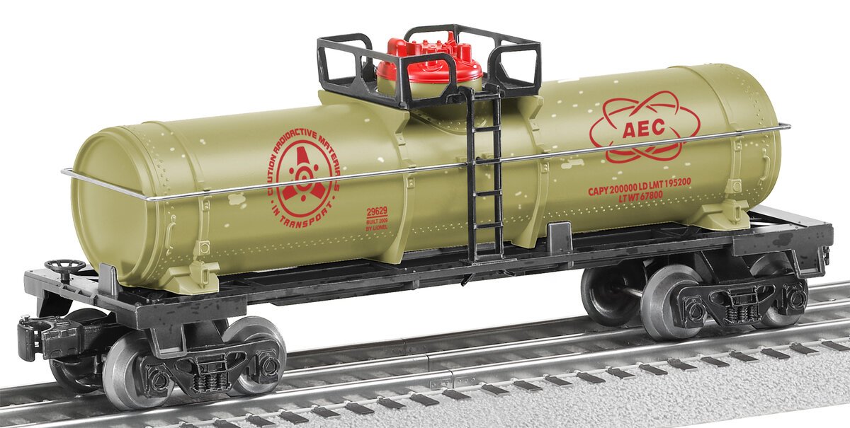 Lionel 6-29629 O Gauge AEC Glow In The Dark Tank Car LN/Box