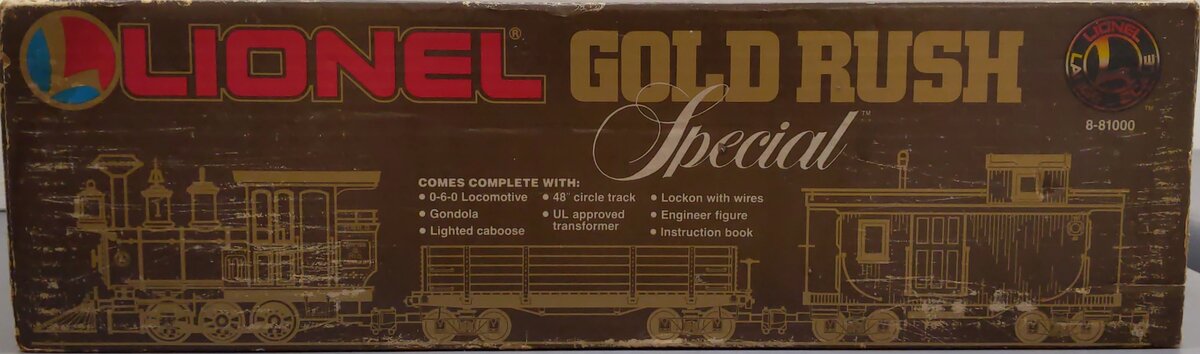 Lionel 8-81000 Gold Rush Special G Gauge Steam Freight Train Set LN/Box
