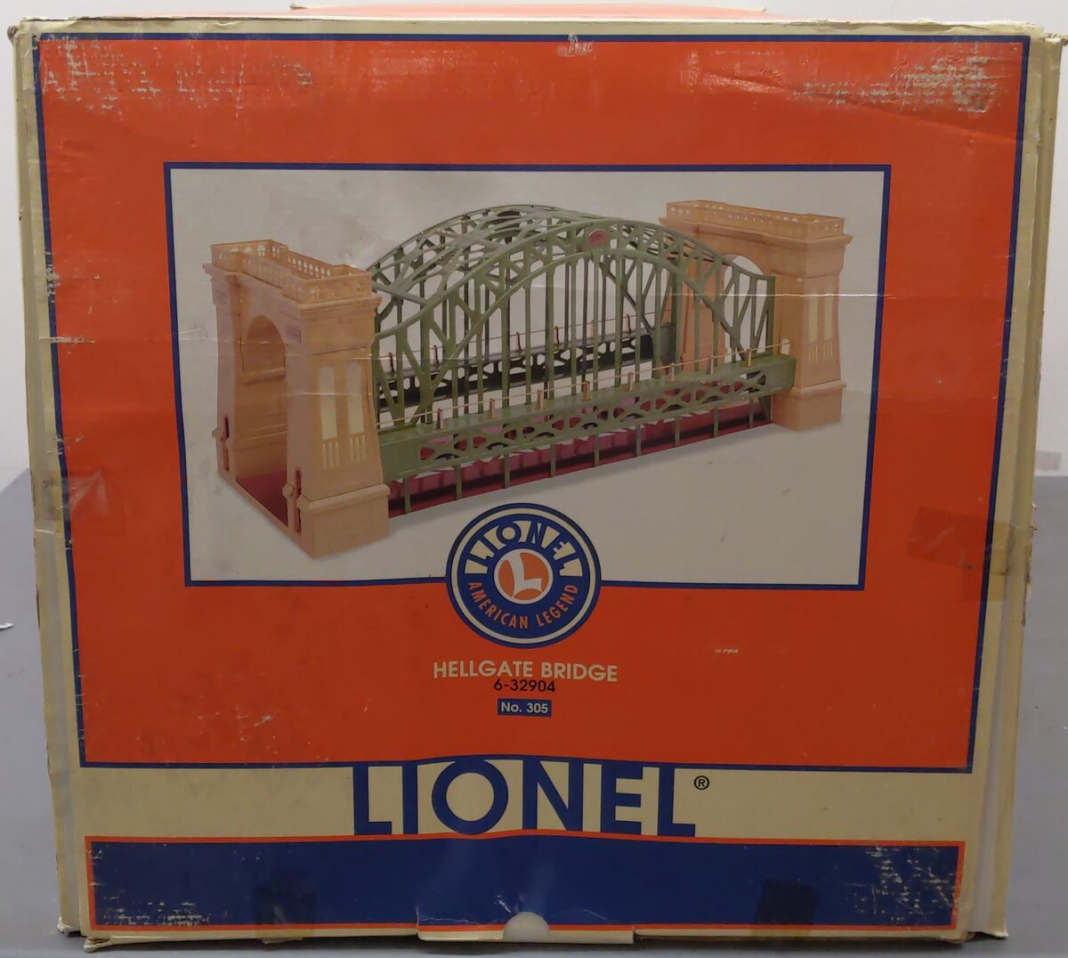 Lionel 6-32904 O Gauge Green & Cream Tinplate Hellgate Bridge #305 EX/Box