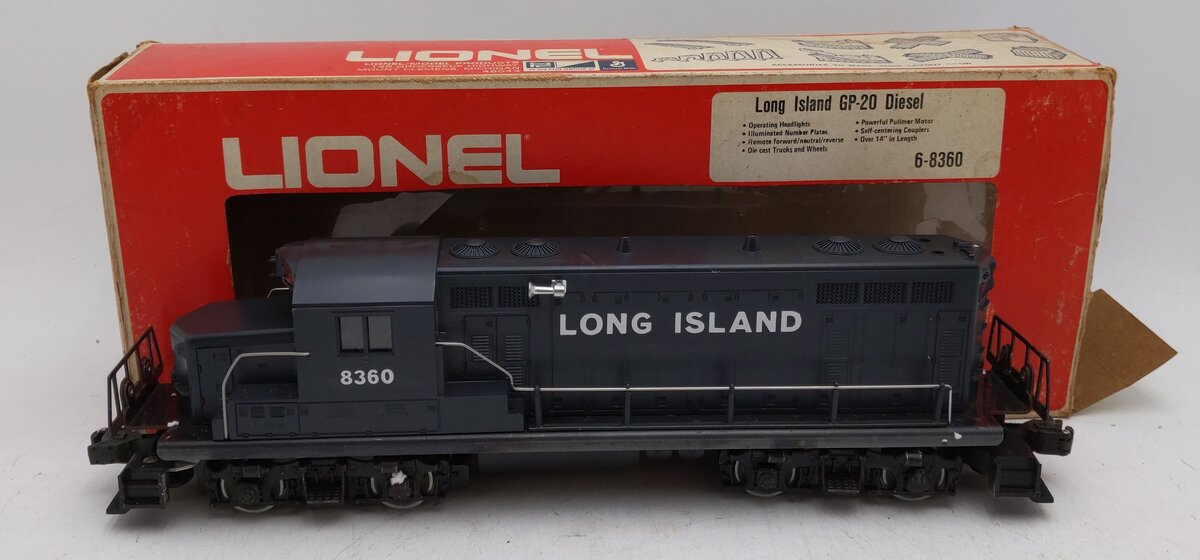Lionel 6-8360 O Gauge Long Island GP20 Diesel Locomotive #8360 VG/Box