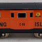 MTH 11-30224 Standard Gauge "Long Island" Illuminated Bay Window Caboose NIB