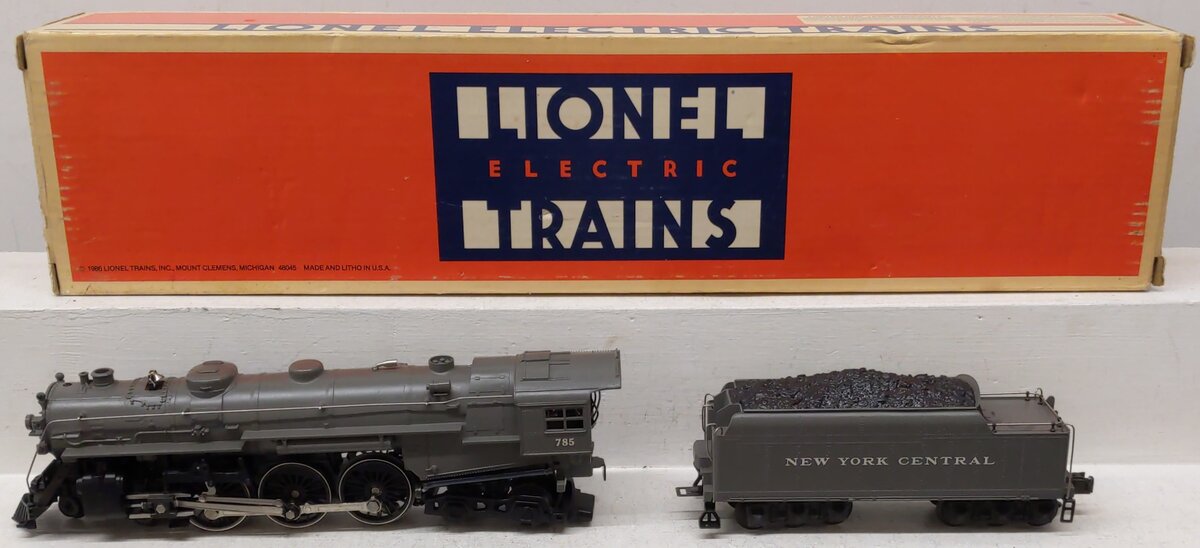 Lionel 6-18002 O New York Central 4-6-4 Hudson Steam Locomotive & Tender #785 EX/Box