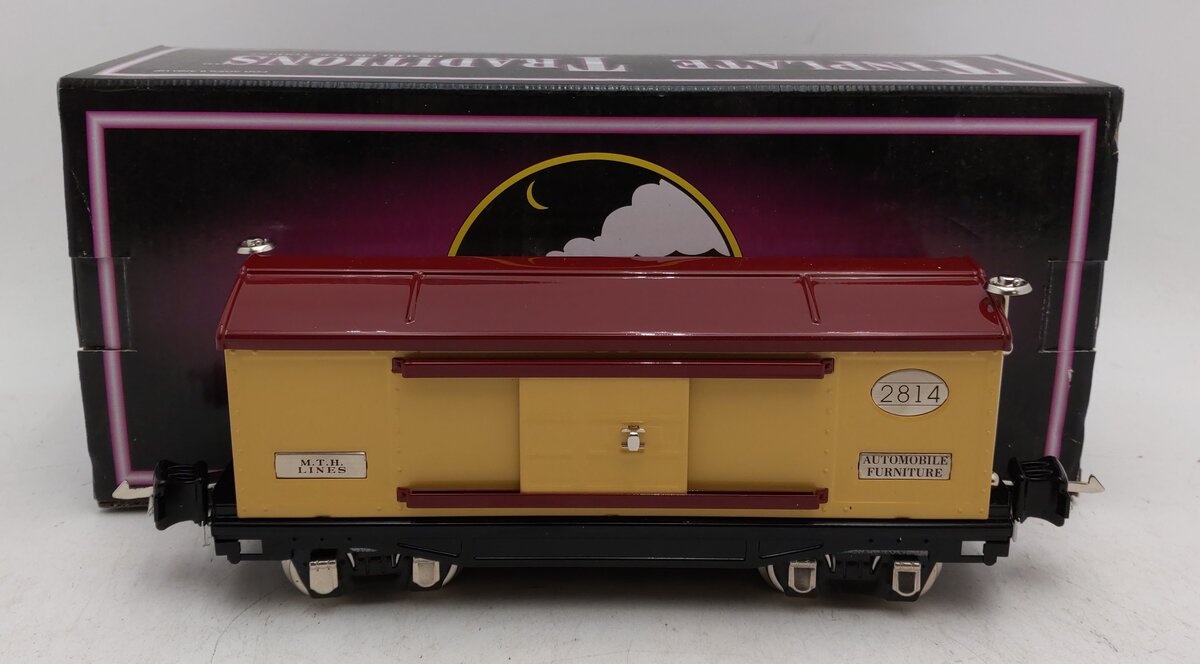 MTH 20-1006-1A O Gauge Tinplate Automobile Furniture Box Car #2814 NIB