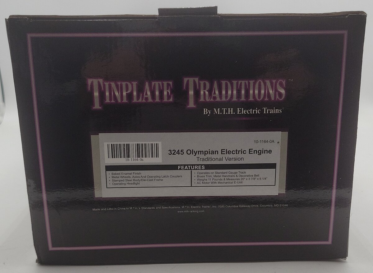 MTH 10-1164-0A Standard Gauge 3245 Olympian Electric Engine EX/Box