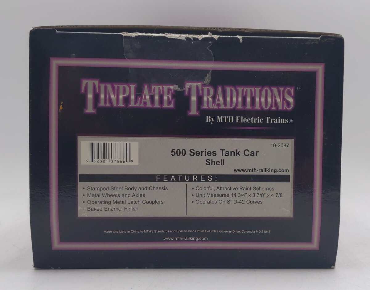 MTH 10-2087 Standard Gauge 500 Series Shell SD Tank Car LN/Box