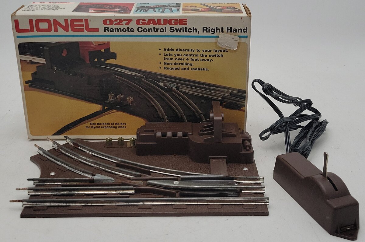 Lionel 6-5122 027 Right Hand Remote Control Switch Turnout VG/Box