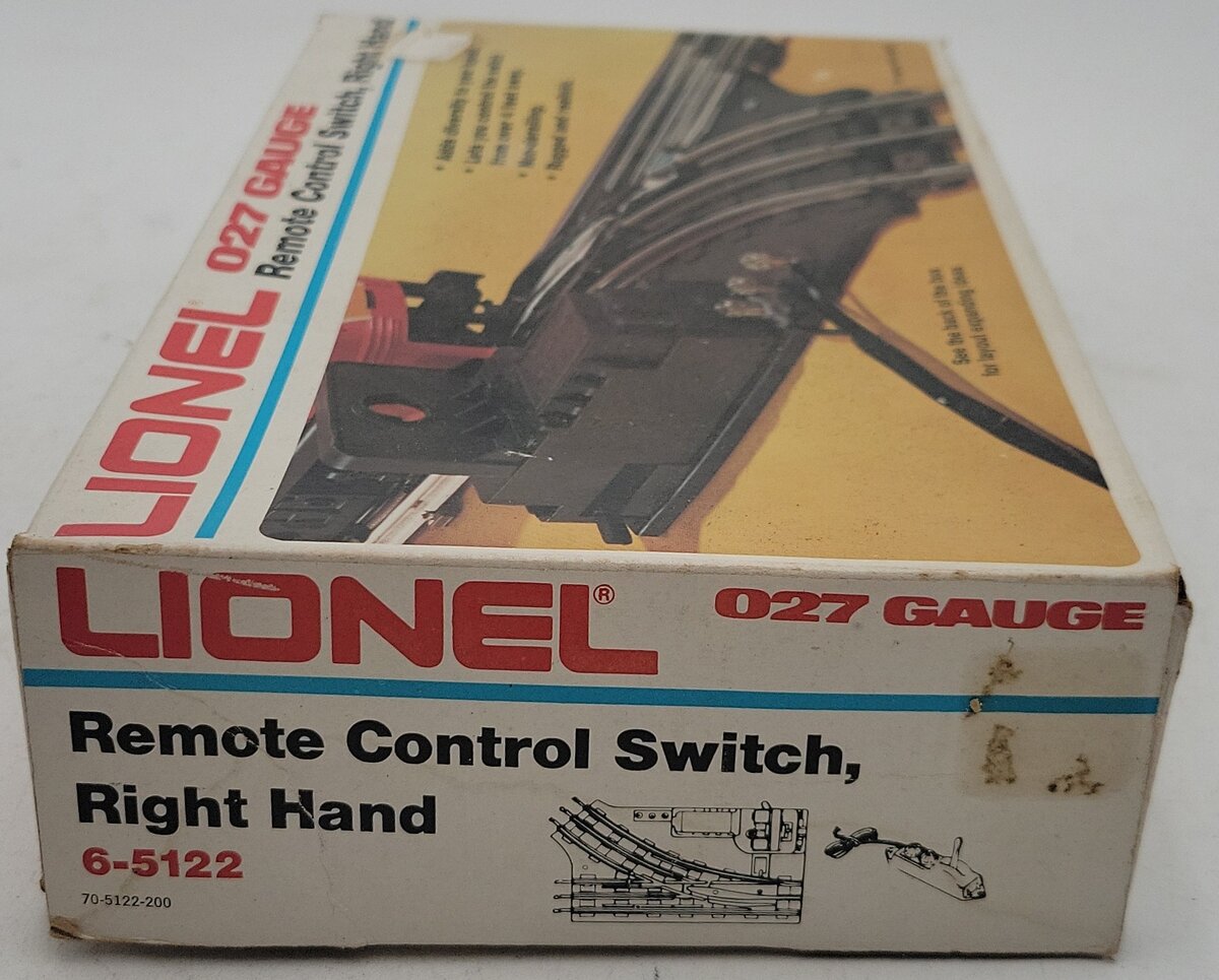 Lionel 6-5122 027 Right Hand Remote Control Switch Turnout VG/Box