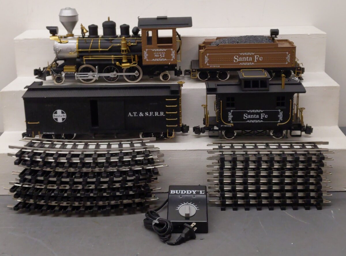 Buddy L 60002 G Scale Sante Fe Starter Steam Train Set EX