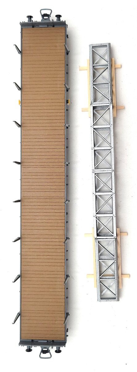 HAG 336-70 040 HO Scale Diecast SBB Flat Car w/ Steel Structure Load LN/Box