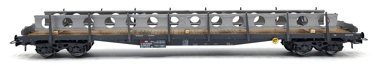 HAG 344-70 018 HO Scale SBB Flatcar w/ Steel Beam Load LN/Box