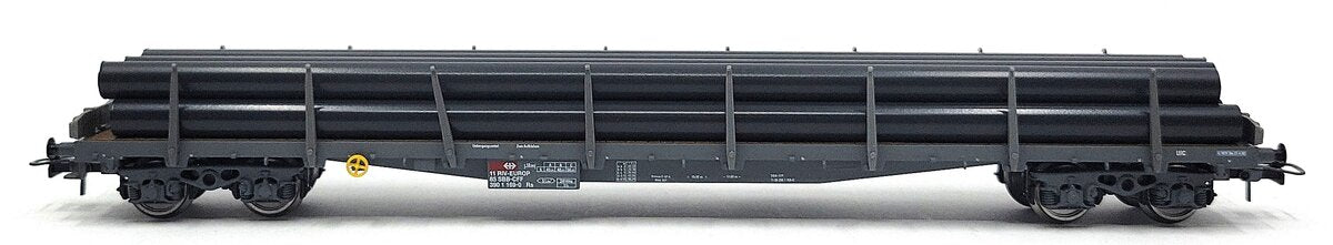 HAG 364-70 038 HO Scale SBB Flatcar w/ Long Pipe Load LN/Box