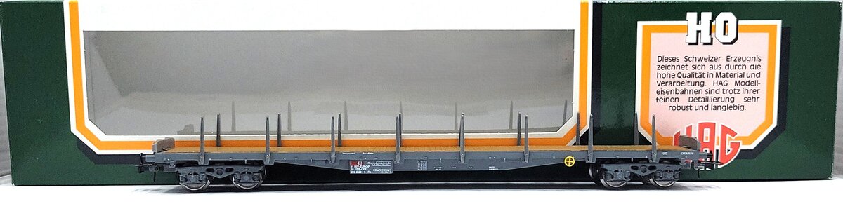 HAG 378-70 002 HO Scale SBB Flatcar LN/Box