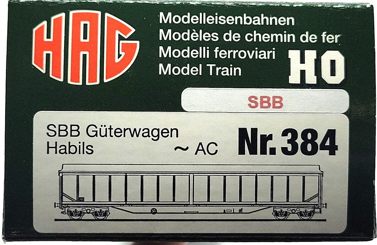 HAG 384-74 000 HO Scale SBB Sliding Wall Box Car LN/Box