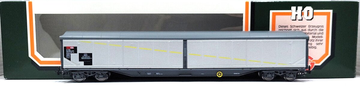 HAG 384-74 000 HO Scale SBB Sliding Wall Box Car LN/Box